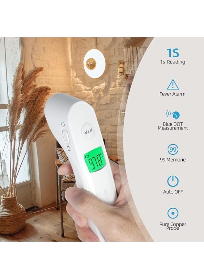 No-Touch Infrared Forehead Thermometer - Professional Digital Thermometer with Fever Alarm & Memory Function - Accurate Instant Reading for Adults, Babies, & Toddlers - Image 3