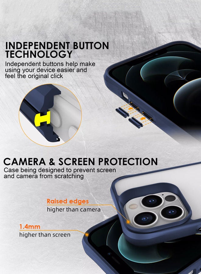 Theodor Protective Hybrid Case Cover For Apple Iphone 13 PRO 6.1 Blue  - Image 4
