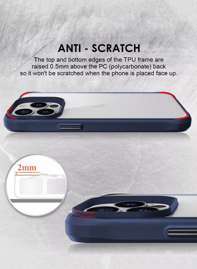 Theodor Protective Hybrid Case Cover For Apple Iphone 13 PRO 6.1 Blue  - Image 3
