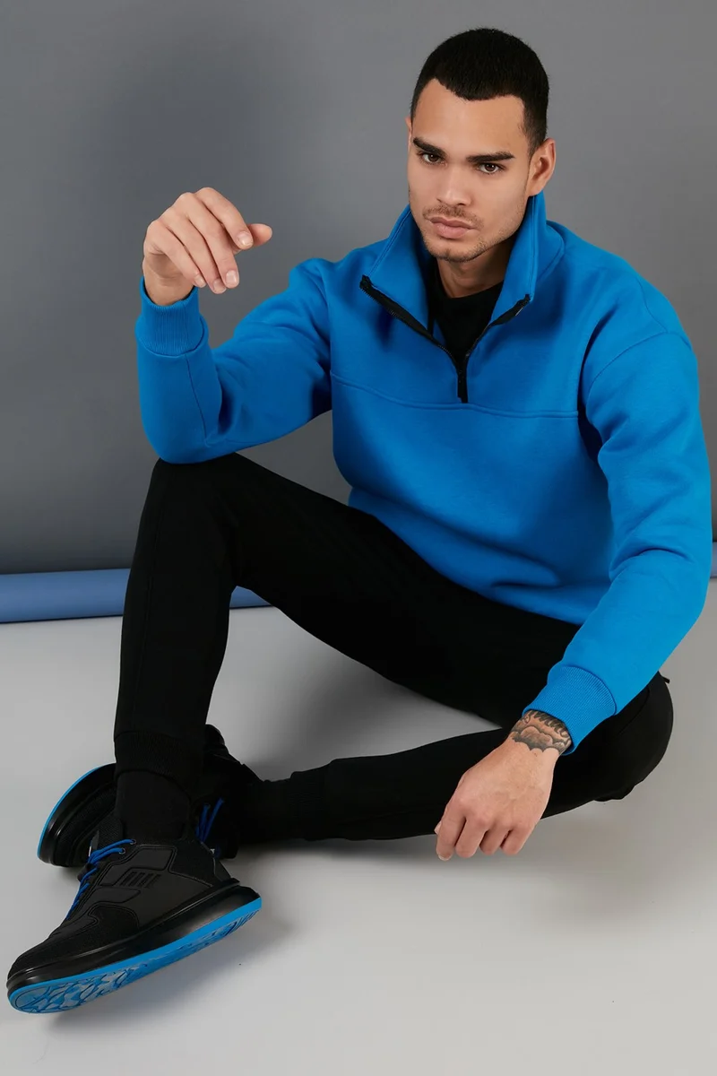 بوراتي Regular Fit Cotton Lining Soft Raised Winter Sweat Men's Sweat 59053431