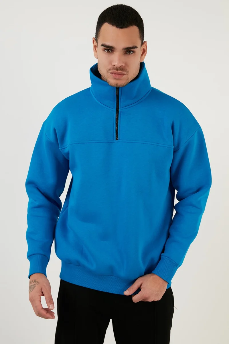 بوراتي Regular Fit Cotton Lining Soft Raised Winter Sweat Men's Sweat 59053431