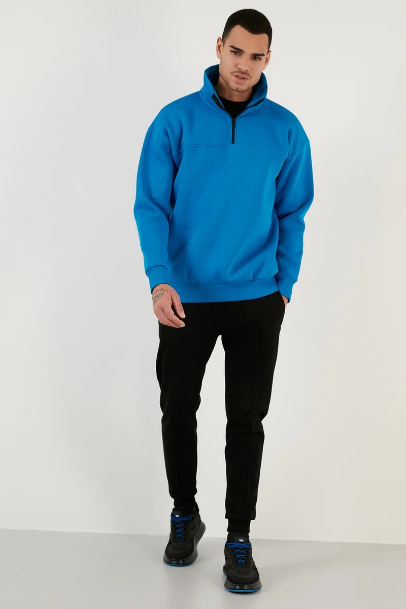 بوراتي Regular Fit Cotton Lining Soft Raised Winter Sweat Men's Sweat 59053431
