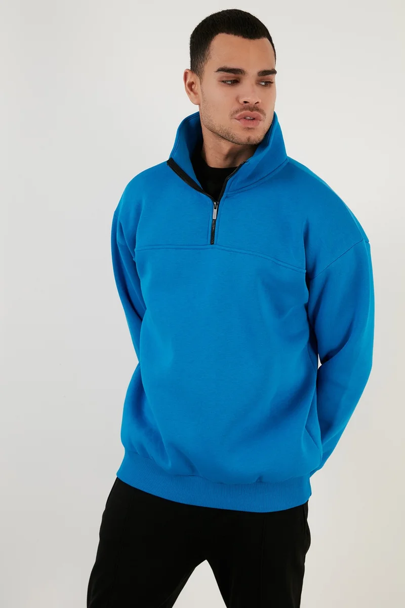 بوراتي Regular Fit Cotton Lining Soft Raised Winter Sweat Men's Sweat 59053431