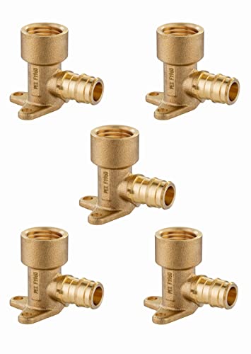 EFIELD (Pack of 5) EFIELD Pex A Expansion Fitting 1/2"x 1/2" Female NPT Drop-ear Elbow, ASTM F1960,(PEX1960116-5PCS) - Image 1
