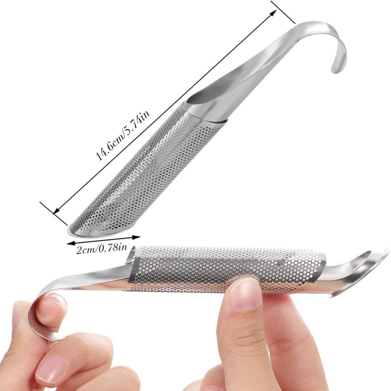 Tea Infuser: 2-Pack Silver Stainless Steel Ultra-Fine Mesh - Long Handle Grit-Free Brewing, Spice & Coffee Strainer for Home Brewing, Tea Enthusiasts - Image 3