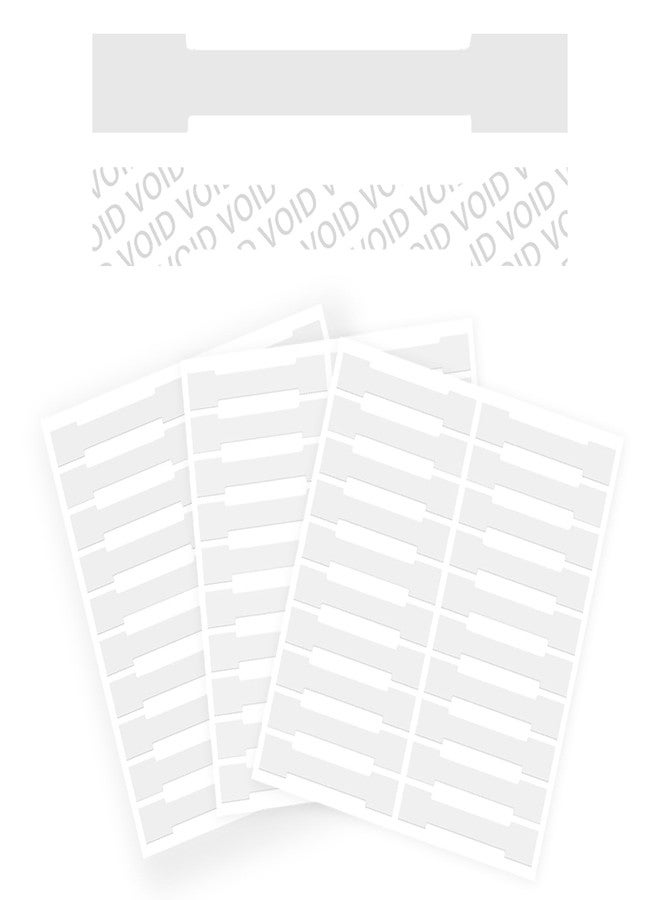 ILMBVM Crystal Clear Sealing Label Transparent Blank Tamper Proof Labels Bone Shape Package Seal Self Adhesive Security Warranty Void Tamper evident Stickers (120pcs) - Image 1