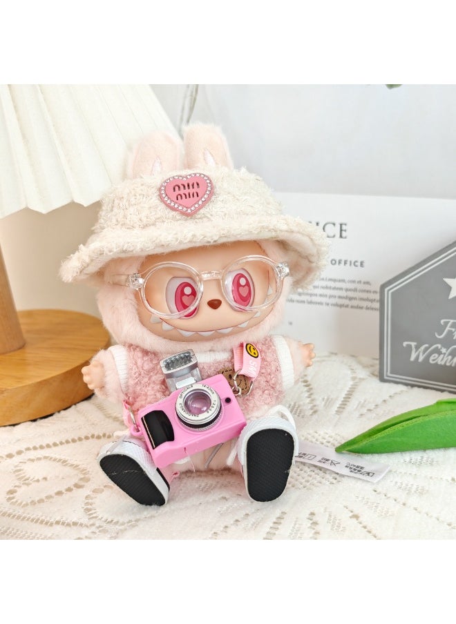 Doll labubu accessories Cross-body camera (single piece) Pull cloth accessories suitable for 15 & 17cm labubu (doll not included)  - Image 2