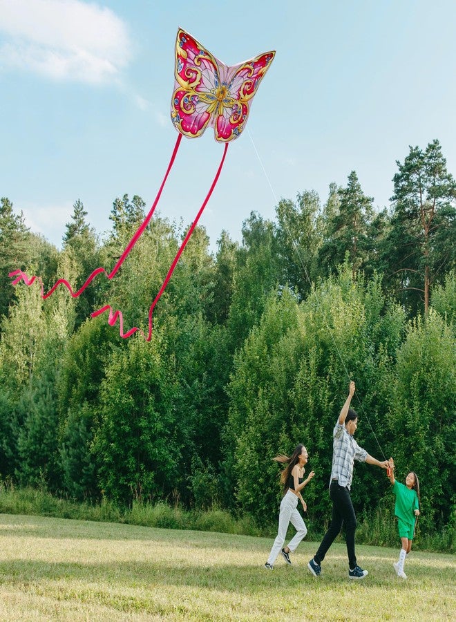 Xida Kite Butterfly for Kids & Adults, Extremly Easy to Fly, Large Single Line for Beach Strip, with 200 FT String Handle,Perfect for Beginners - Image 5