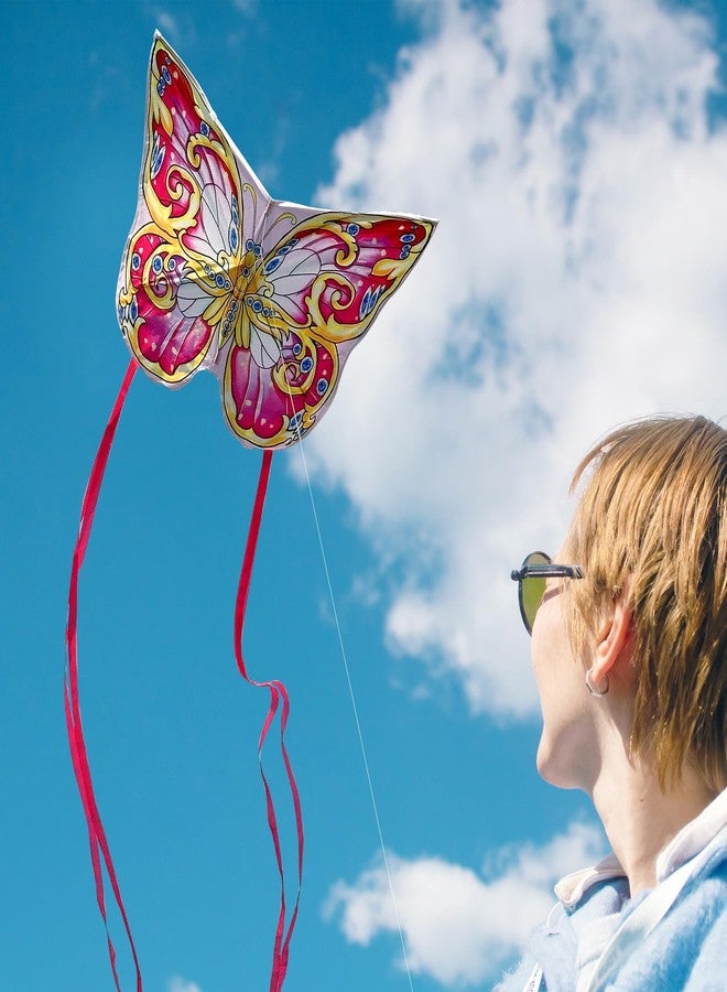 Xida Kite Butterfly for Kids & Adults, Extremly Easy to Fly, Large Single Line for Beach Strip, with 200 FT String Handle,Perfect for Beginners - Image 4