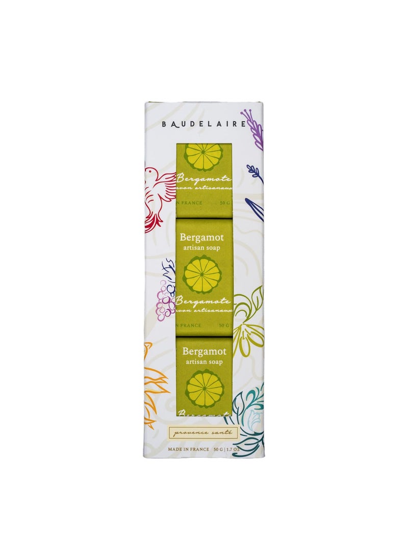 Baudelaire - Baudelaire Bergamot Artisan Travel Soap 17ounce 3 Pack For Everyday Use Bathroom Use Skin Care Made in France - Image 1