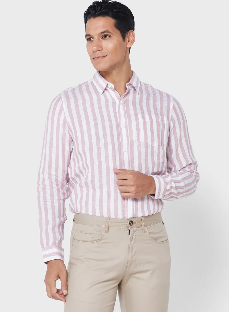 Robert Wood Long Sleeve Stripe Shirt