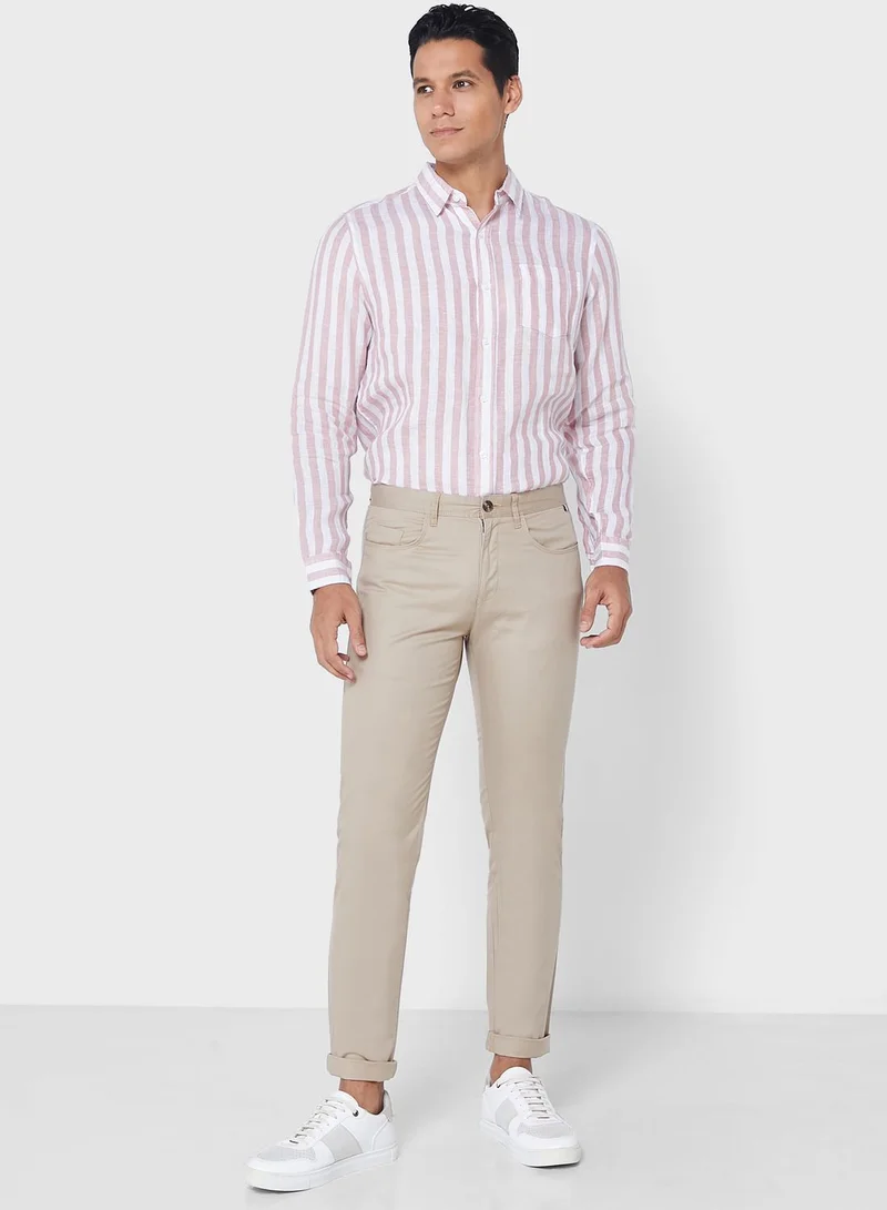Robert Wood Long Sleeve Stripe Shirt