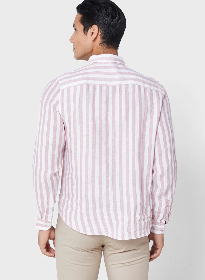 Robert Wood Long Sleeve Stripe Shirt