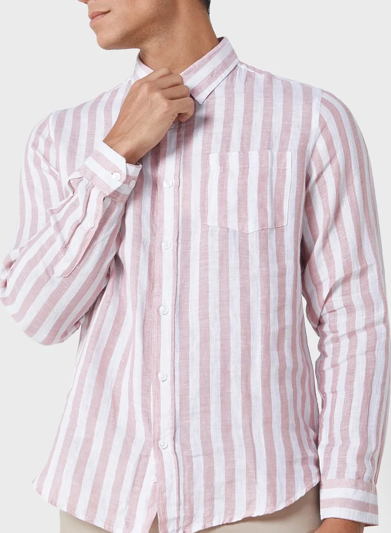 Robert Wood Long Sleeve Stripe Shirt
