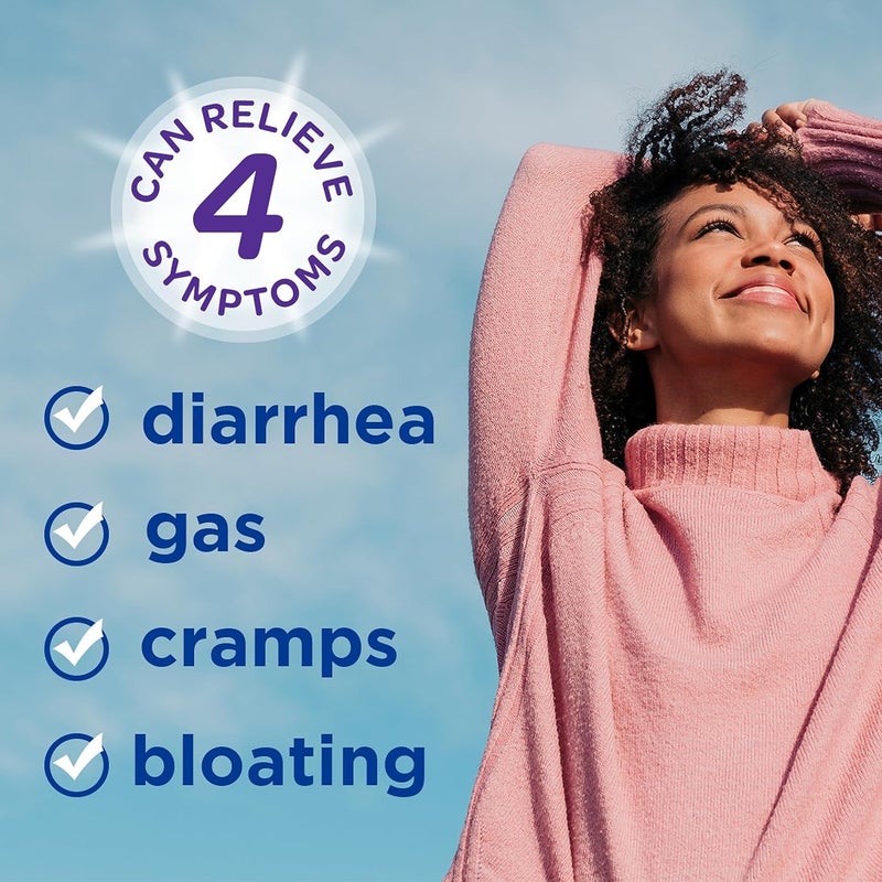 IMODIUM أقراص تخفيف الأعراض المتعددة، لوبيراميد هيدروكلوريد وسيميثيكون دواء مضاد للإسهال لتخفيف الإسهال والغازات والانتفاخ والتقلصات والضغط، مؤهل لـ HSA/FSA، 12 حبة - Image 5