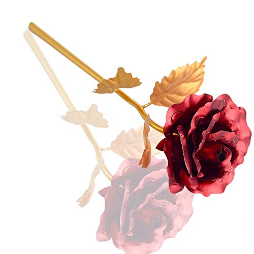 Lavanaya Silver Lavanaya - Artificial Red Rose with Love Stand (Red Gold, 1 Rose and 1 Box). - Image 2