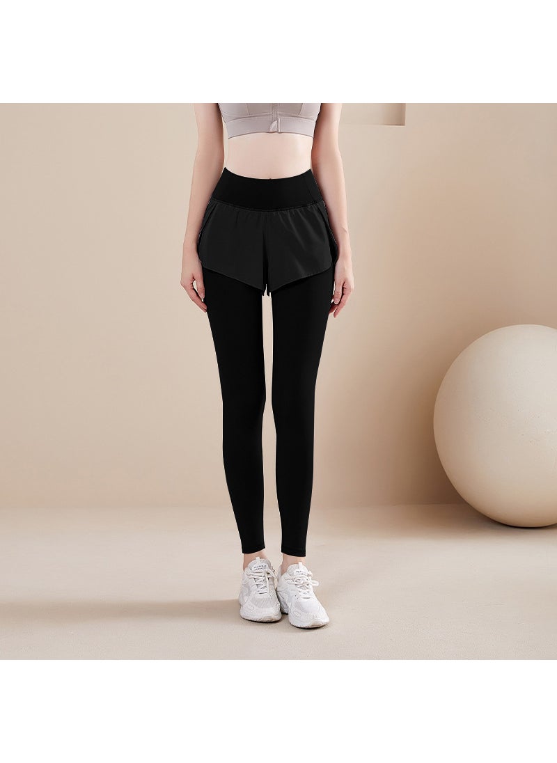 Generic - High Waist Yoga Pants Slimming Workout Leggings Black - Image 1