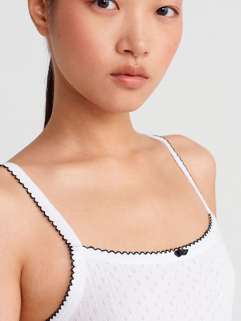 DILVIN Textured Cotton Modal Cami Blouse - Image 4