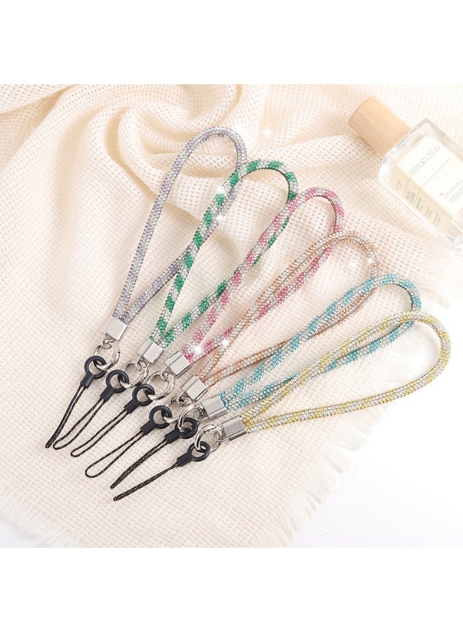 NIBEMINENT Super Cute Beaded Phone Charm – Trendy Phone Chain Wrist Strap, Shining Beads Chain Lanyard for Cell Phone - Image 2