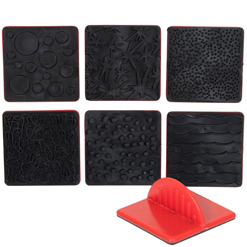READY 2 LEARN Paint Effect Stamps Set of 6 Art Tools for Kids Dots Squiggly Lines Stars Waves Bubbles Polka Dots Patterns for Backgrounds Borders and DIY Projects - Image 3