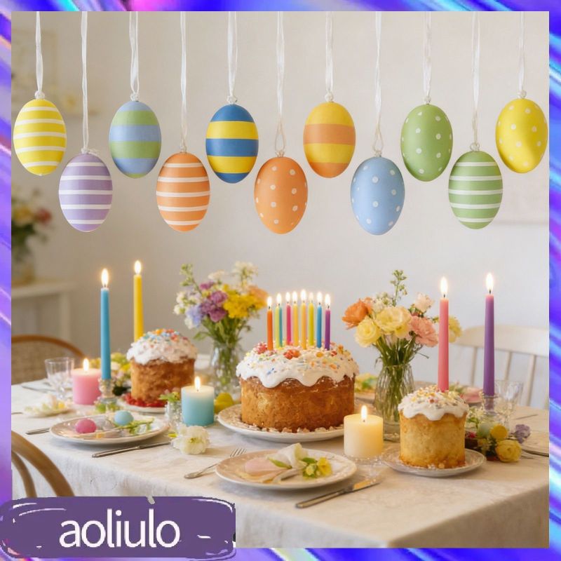 Plastic Easter Eggs 12pcs Child-safe Lightweight Plastic - Real Egg Shape Design Easter Decor for Easter Egg Hunts Home Outdoor Decor Kids Craft Activities - Image 4