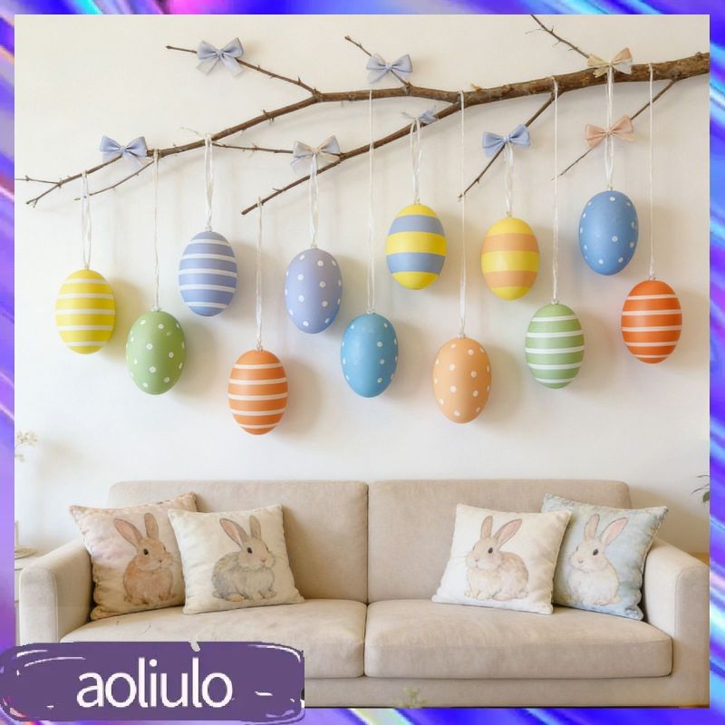 Plastic Easter Eggs 12pcs Child-safe Lightweight Plastic - Real Egg Shape Design Easter Decor for Easter Egg Hunts Home Outdoor Decor Kids Craft Activities - Image 2
