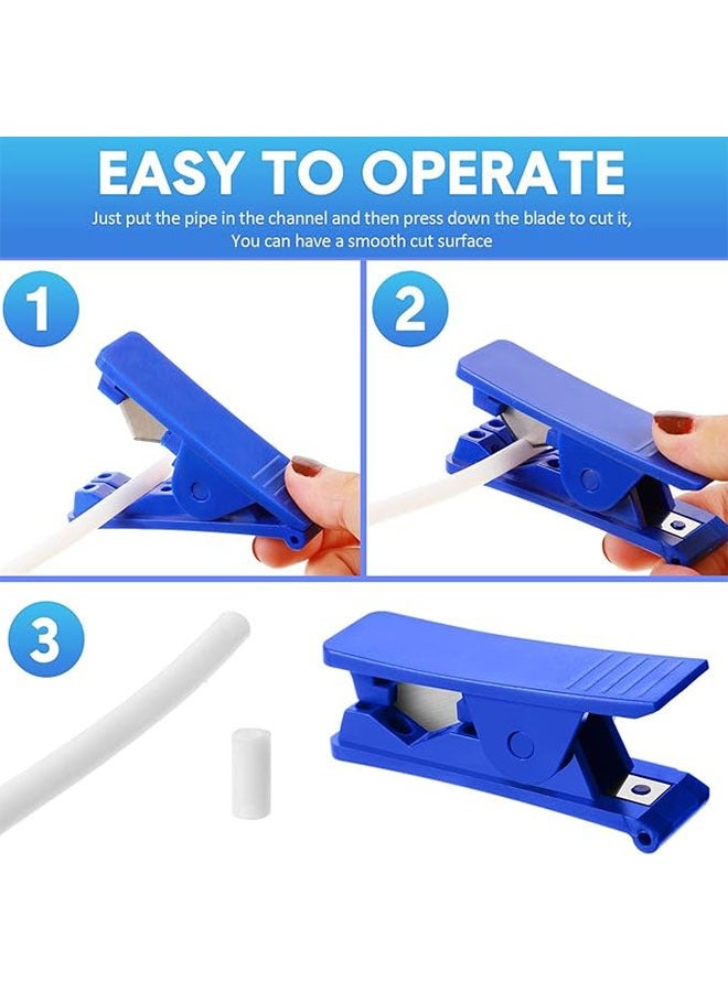 DAREU Compact 3‑Pack Plastic Tubing Cutter Set – Stainless Steel Blade Pipe & Hose Cutter (PU PVC Nylon), Precise Cuts Up to 3/4″ OD – Portable Hand Tool for Plumbing & Automotive  - Image 3