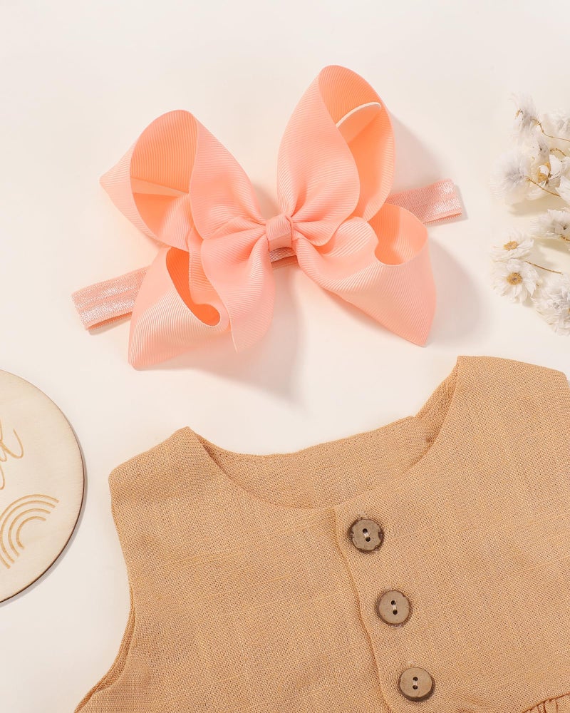 jollybows 20pcs Baby Girls Grosgrain Ribbon Hair Bows Headbands 6" Elastic Hair Band Hair Accessories for Infants Newborn (Multicoloured 6â€œ Bows Elastic Headband) - Image 2