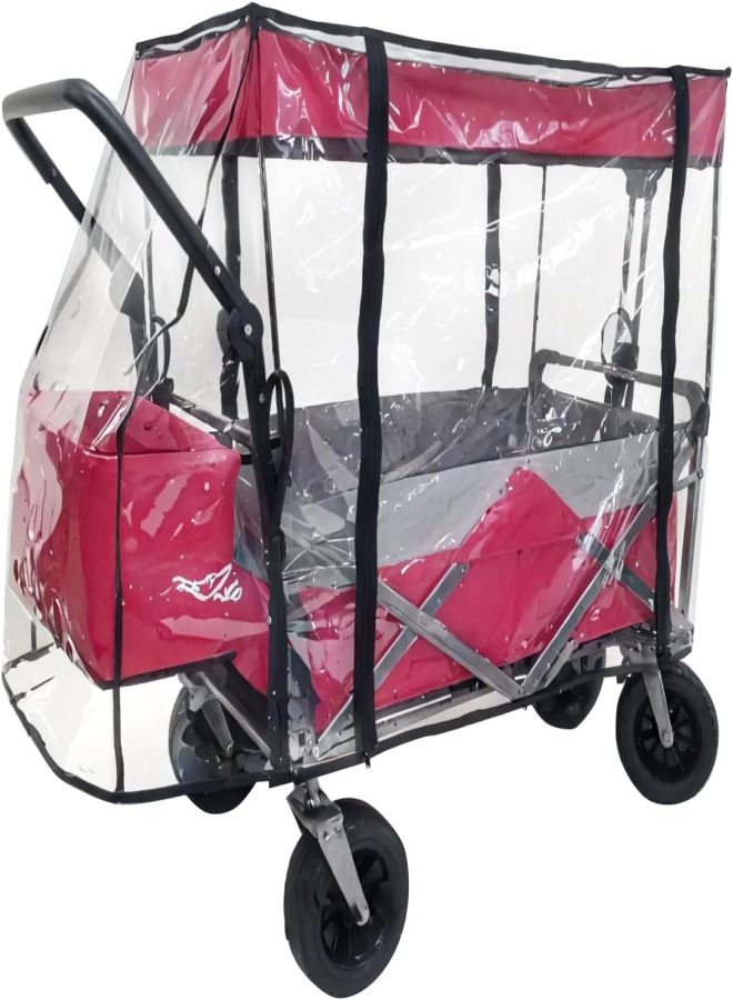 Wagon Cover for Rain, Universal Rain Cover Water Proof Wind Cover Stroller Baby Trend Quad Radio Flyer Wagon Rain Cover Trolley Cart Accessories for Outdoor Garden Camping Picnic - Image 1
