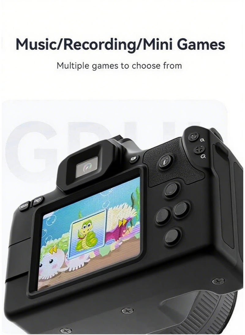 Generic 48MP Dual-Lens Rotating Camera with 2" IPS Screen - YouTube Vlog & Selfie DSLR, 16X Zoom Auto Focus, 128GB Memory Card, Portable Travel Photography - Image 3