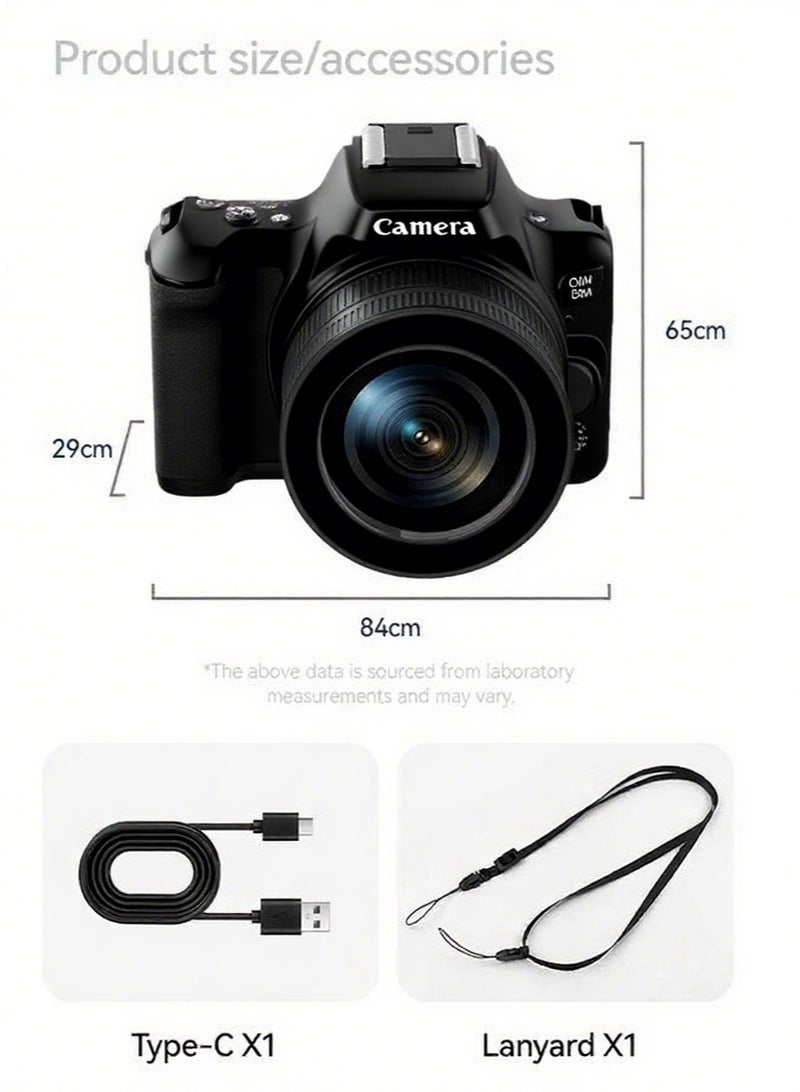 Generic 48MP Dual-Lens Rotating Camera with 2" IPS Screen - YouTube Vlog & Selfie DSLR, 16X Zoom Auto Focus, 128GB Memory Card, Portable Travel Photography - Image 5