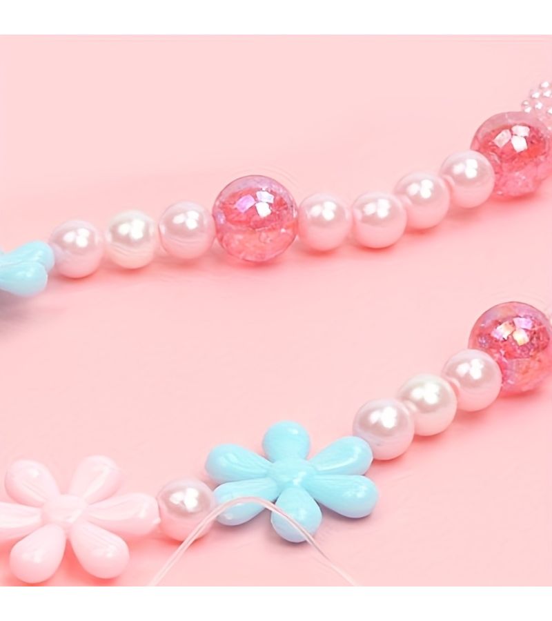 Pink Butterfly Bead Stringing Gift Box Set DIY Craft Creative Handmade Toy - Image 3