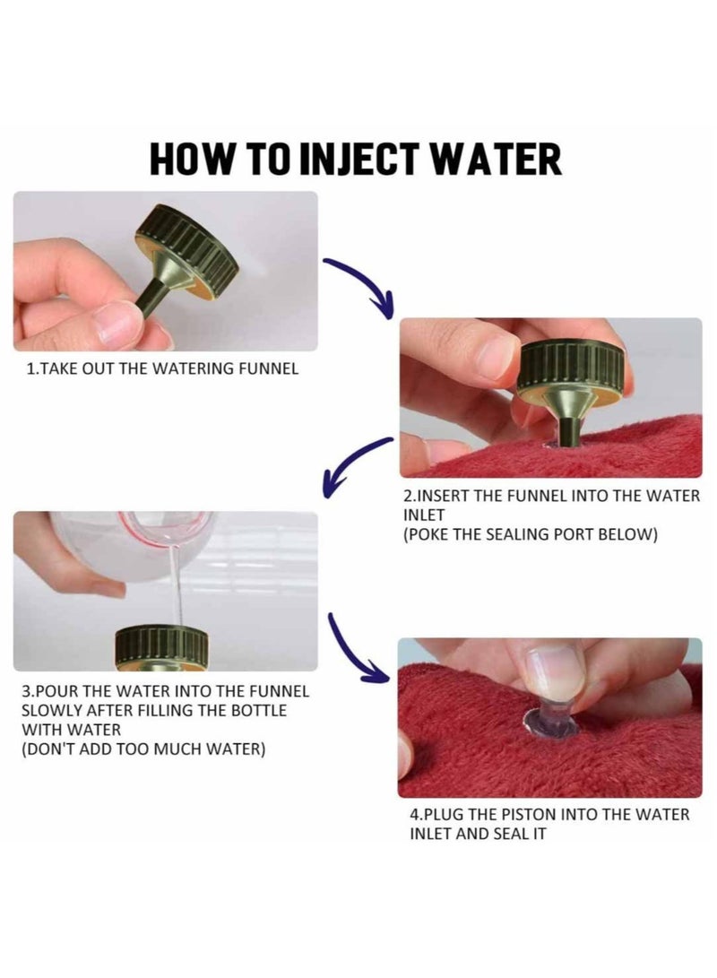 برايم بي جافاودان حقيبة ماء ساخن كهربائية قابلة لإعادة الشحن مع غطاء من الصوف لتخفيف آلام التشنجات والرقبة والكتفين وحقيبة العلاج الساخن وتدفئة اليدين والقدمين - Image 4