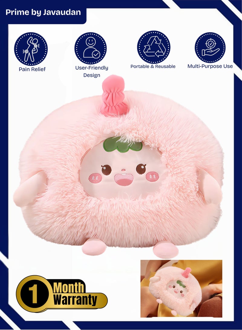 برايم بي جافاودان حقيبة ماء ساخن كهربائية قابلة لإعادة الشحن مع غطاء من الصوف لتخفيف آلام التشنجات والرقبة والكتفين وحقيبة العلاج الساخن وتدفئة اليدين والقدمين - Image 1