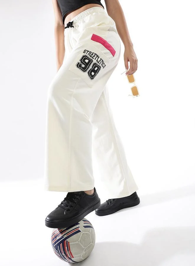 هوبرهولمي بنطلون رياضي نسائي بطبعة تيري أوف وايت بطول عادي