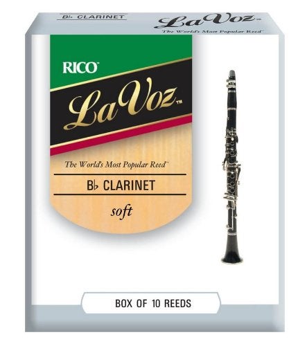 Rico La Voz Bb Clarinet Reeds, Strength Soft, 10-pack - Image 1