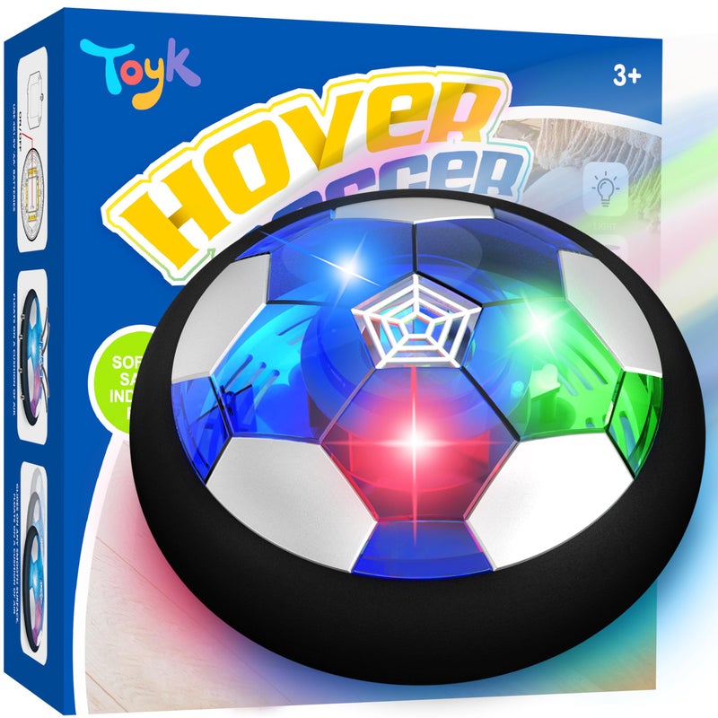 Toyk Hover Soccer Ball Boy Toy Air Powered Floating Hover Soccers with LED Light Kids Training Soccer Ball Indoor Outdoor Game Birthday Gifts for Age 3 4 5 6 7 810 Years Old Boys Girls - Image 3
