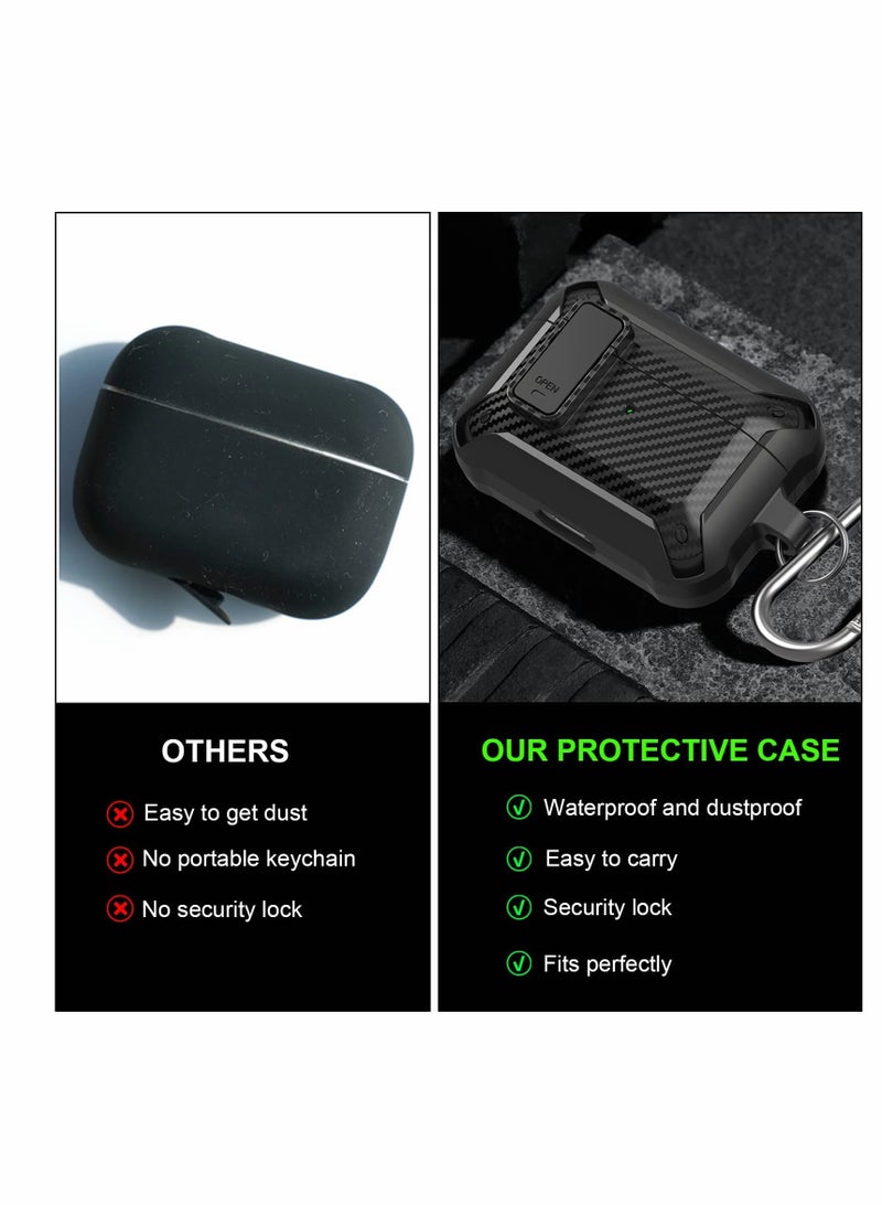كاست ويف غطاء AirPods Pro، جراب متين مقاوم للصدمات مع سلسلة مفاتيح لجراب شحن Air Pods Pro (لا يتضمن AirPod Pro) - Image 5