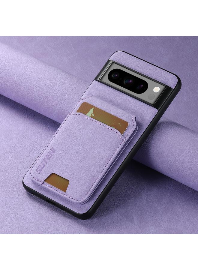 Suteni Case For Google Pixel 8 Pro H02 Litchi Leather Card Wallet Stand Back Phone Case - Image 2