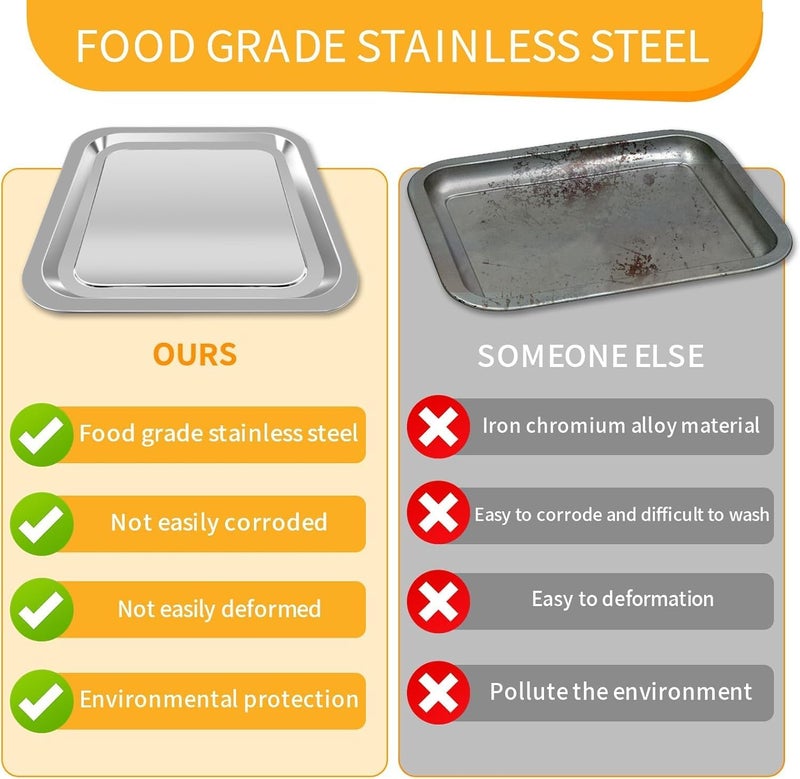 GWY Air Fryer Baking Pan Set for Emeril Lagasse Everyday 360 Air Fryer 12''×10'' Steel Non-stick Air Fryer Accessories Grill Pan Crisper Plate Replacement Parts，Not Fit For Emeril French Door Model - Image 5