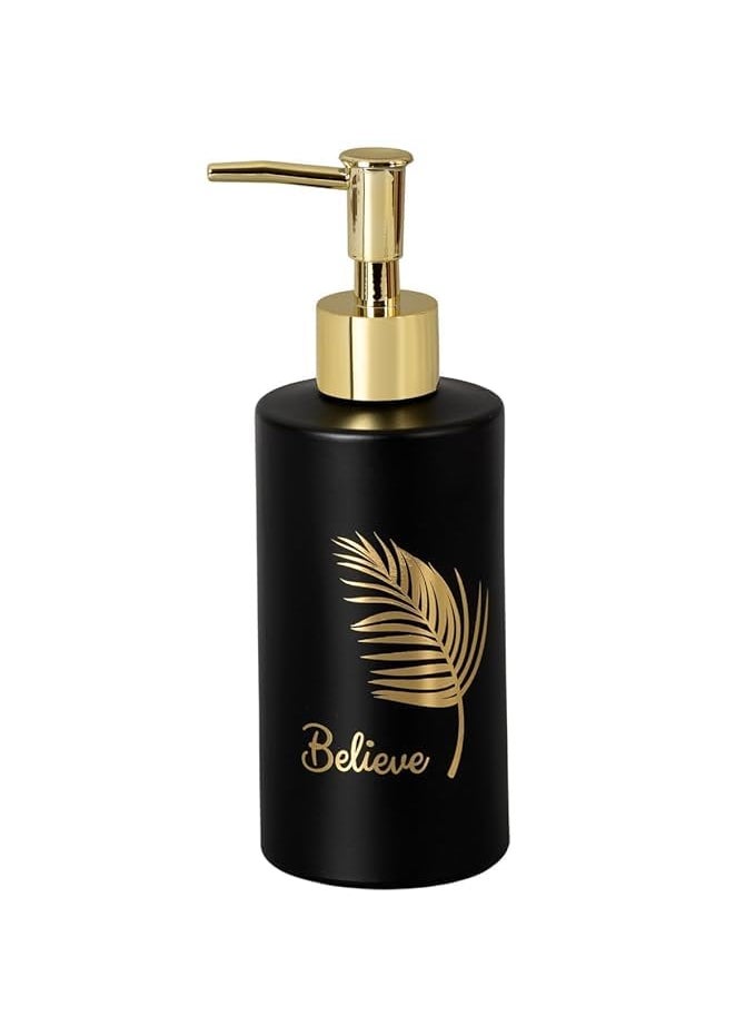 Graidient span Graidient span 300ML Opaque Glass Liquid Soap Dispenser for Bathroom Handwash Liquid Dispenser Bottle for Kitchen Washbasin Set of 1  - Image 1