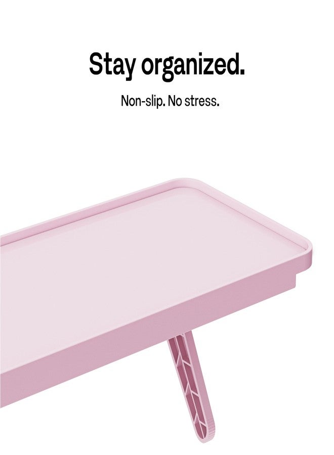Pixio 12 inch Pink Monitor Storage Top Shelf - Adjustable Platform, Universal Fit, Holds Up to 13lbs, Works on TV, Flat, Curved Monitors, Storage for Webcams, Clocks, Phone, Figures - Image 3