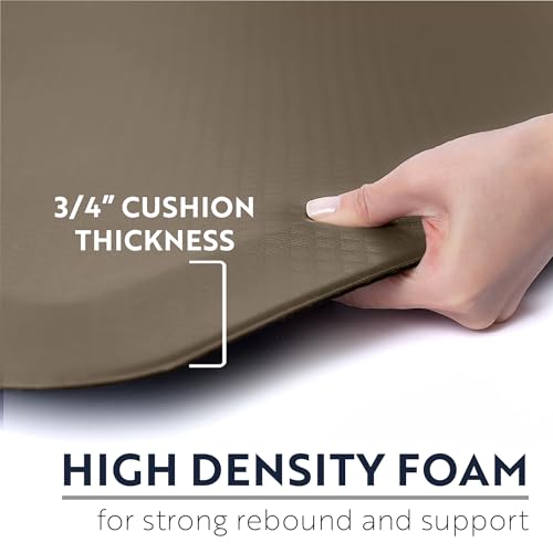 KANGAROO Anti Fatigue Mats for Kitchen Floor, Reduce Foot, Knee, Back Pressure, 3/4 Inch Thick Cushioned Ergonomic Mat, Waterproof Comfort Rug for Under Sink, Standing Desk, Store Floors, 17x24, Beige - Image 2