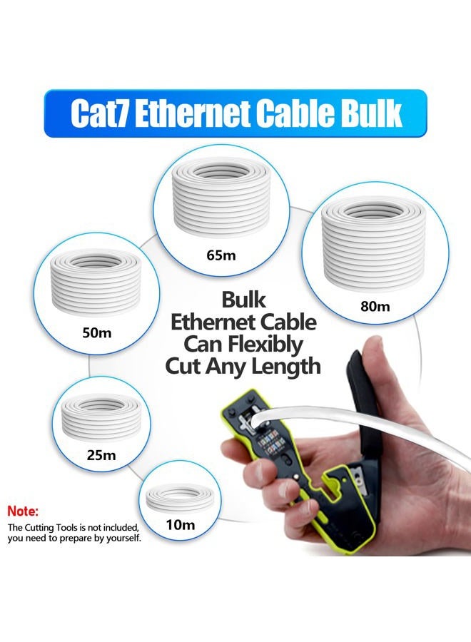 Soibke Cat 7 Ethernet Cable 500ft Bulk (20 RJ45), Outdoor&Indoor, SFTP Cat 7 Triple Shielded Ethernet Cable, LLDPE, Waterproof, Direct Burial, In-Ground, UV Resistant, LAN, Network, Internet, Cat7 500ft - Image 2
