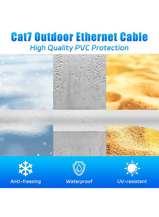 Soibke Cat 7 Ethernet Cable 500ft Bulk (20 RJ45), Outdoor&Indoor, SFTP Cat 7 Triple Shielded Ethernet Cable, LLDPE, Waterproof, Direct Burial, In-Ground, UV Resistant, LAN, Network, Internet, Cat7 500ft - Image 5