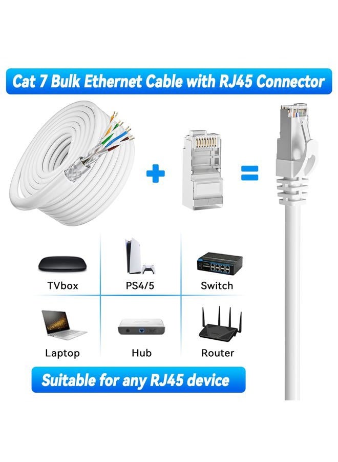 Soibke Cat 7 Ethernet Cable 500ft Bulk (20 RJ45), Outdoor&Indoor, SFTP Cat 7 Triple Shielded Ethernet Cable, LLDPE, Waterproof, Direct Burial, In-Ground, UV Resistant, LAN, Network, Internet, Cat7 500ft - Image 3