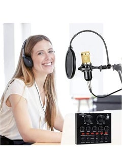 Condenser Microphone Bundle with Live Sound Card, Bm-800 Mic Kit with Adjustable Mic Arm Stand Desk for Studio Recording Broadcasting Podcasting Gaming Voc - pzsku/ZBFD2FF7464B902CB088CZ/45/_/1740643169/b93457c0-0112-425c-89cf-c72eafd2333f