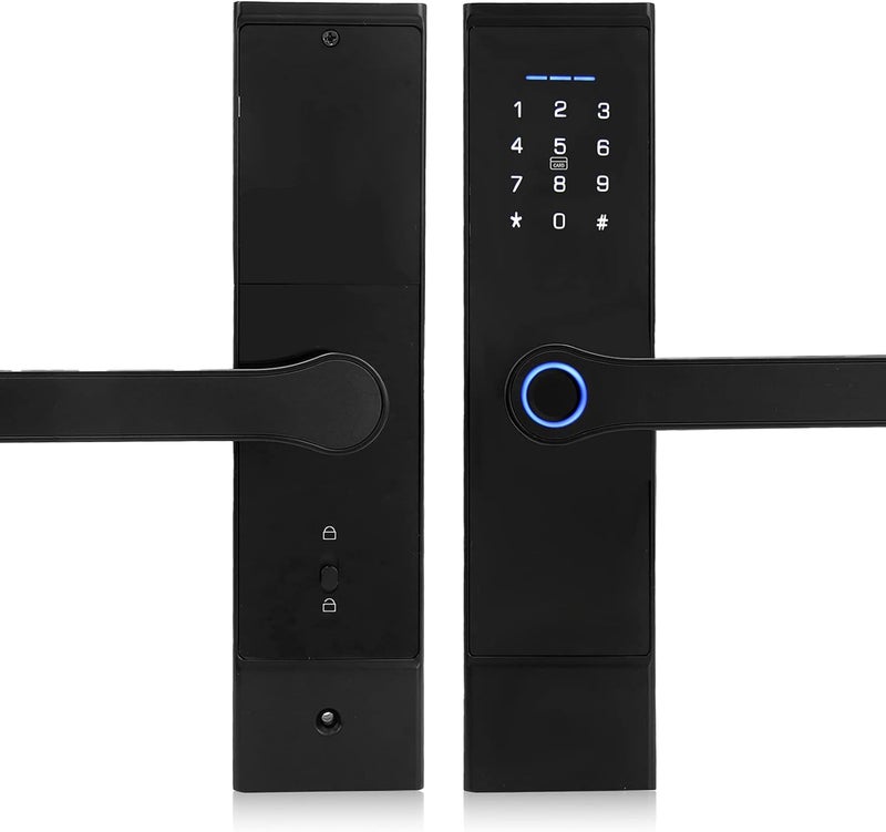 woobles Smart Door Lock, Fingerprint Password Ic Card Keys APP Unlocking, Antitheft Security Equipment, Support Intelligent Voice Instructions, Power-on Self-Check, Combination Unlocking, for Home- - Image 1
