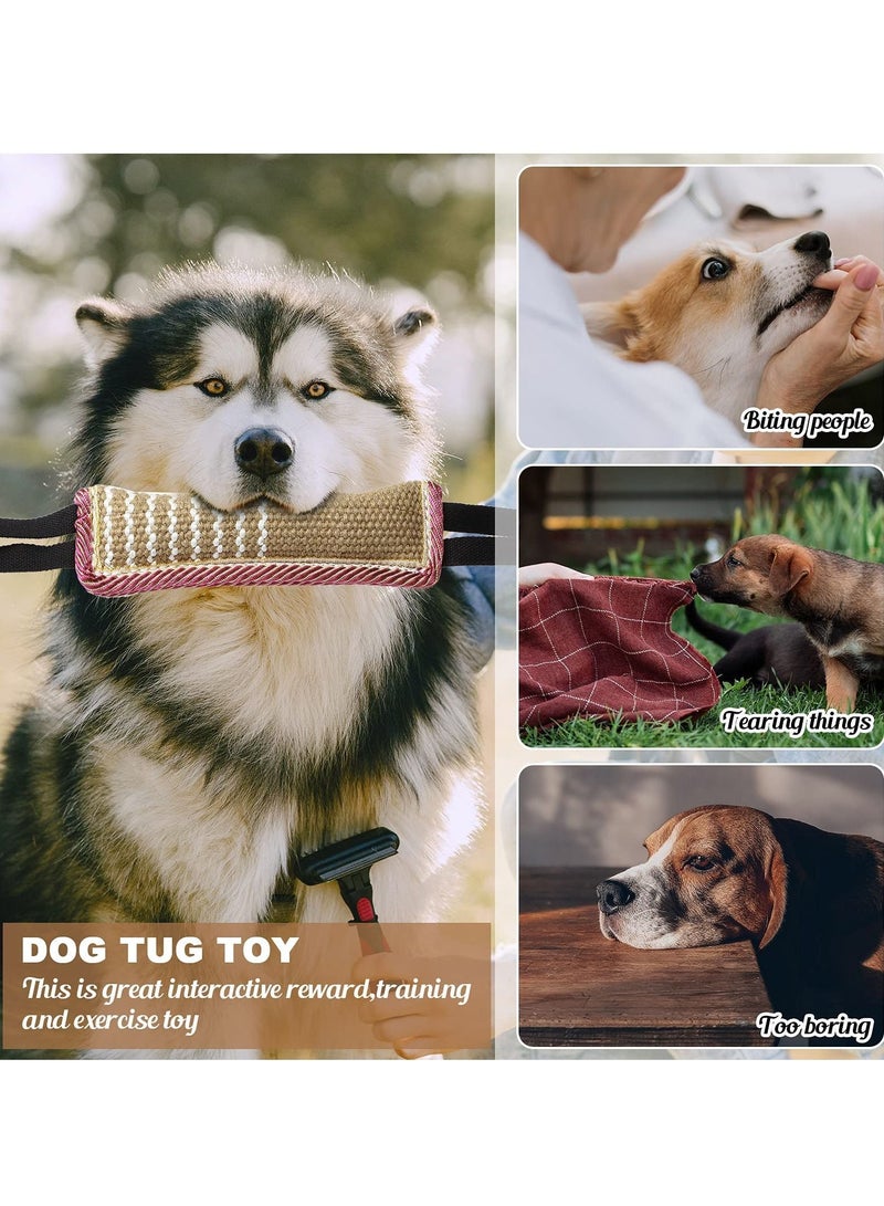 Excefore لعبة سحب للكلاب، وسادة جوت للعض مع مقابض قوية، مثالية لسحب الحبل، تدريب الجراء للعب التفاعلي، ألعاب تدريب العض المتينة للكلاب المتوسطة إلى الكبيرة، 2 قطع - Image 5