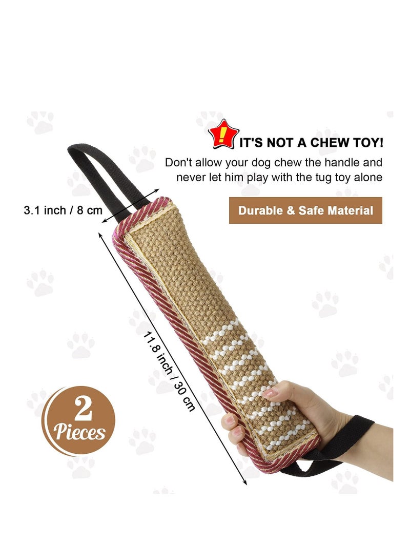 Excefore لعبة سحب للكلاب، وسادة جوت للعض مع مقابض قوية، مثالية لسحب الحبل، تدريب الجراء للعب التفاعلي، ألعاب تدريب العض المتينة للكلاب المتوسطة إلى الكبيرة، 2 قطع - Image 3